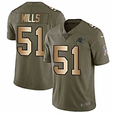 Nike Panthers 51 Sam Mills Olive Gold Salute To Service Limited Jersey Dzhi,baseball caps,new era cap wholesale,wholesale hats